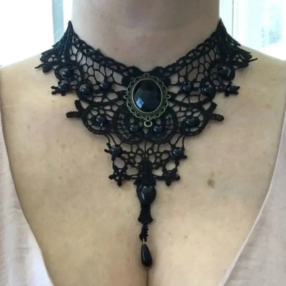 7 Gorgeous Victorian Vampire Goth Halloween Chokers Set 2 - Picture 2 of 9